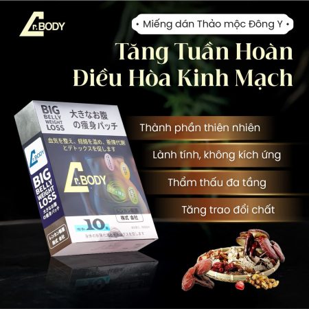 [ COMBO 2 HỘP] MIẾNG DÁN DR.BODY HỖ TRỢ GIẢM MỠ VÙNG BỤNG, ĐÙI, BẮP TAY, THÀNH PHẦN THẢO MỘC TỰ NHIÊN TẬN HƯỞNG CẢM GIÁC NHẸ NHÀNG MỖI NGÀY