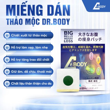 [COMBO 10 HỘP TẶNG 2 HỘP KISSO + 1 ĐĨA XOAY EO] - MIẾNG DÁN DR.BODY HỖ TRỢ GIẢM MỠ VÙNG BỤNG, ĐÙI, BẮP TAY, THÀNH PHẦN THẢO MỘC TỰ NHIÊN TẬN HƯỞNG CẢM GIÁC NHẸ NHÀNG MỖI NGÀY